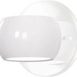 2 Pack Kuzco Flux 4" LED Wall Sconce, Gloss White/Acrylic Diffuser - WS46604-GWH